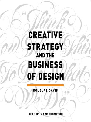 cover image of Creative Strategy and the Business of Design
